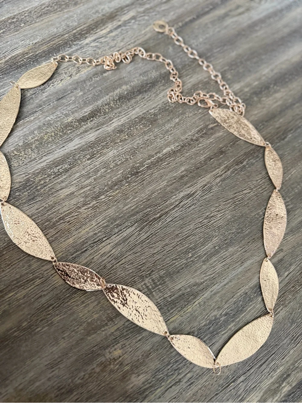 Gold leaf chain belt
